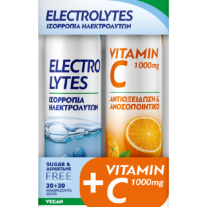 H/AID Eff. Electrolytes 20tabs CΟΜΒΟ PACK Vit. C1000mg Orange 20tabs