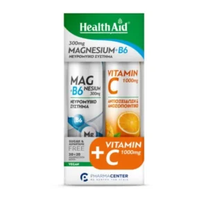 H/AID Eff. Magnesium +B6 20tabs CΟΜΒΟ PACK Vit. C1000mg Orange 20tabs